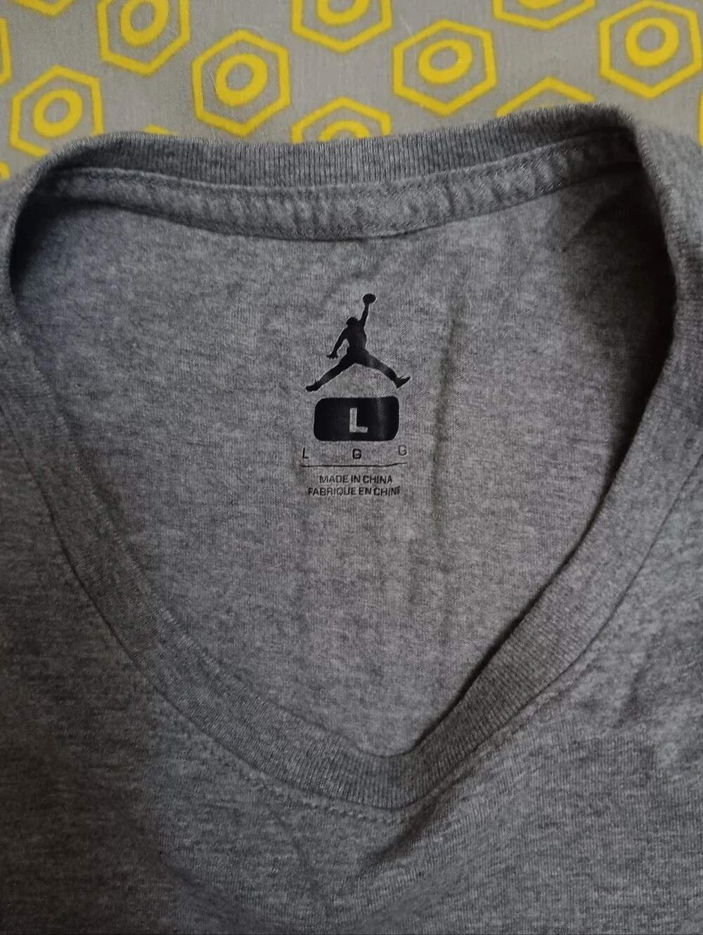 Jordan Gray Crewneck with Black Jumpman Tag
